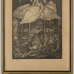 Willem van den  Berg (Den Haag 1886 - 1970 Amsterdam), ca. 1920. Flamingos.