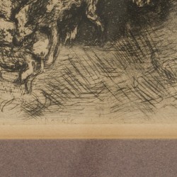 Marc Chagall (Liozna, Belarus 1887 - 1985, Saint Paul de Vence, France), d'après, "Les Loups et les Arbres"