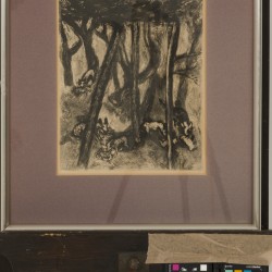Marc Chagall (Liozna, Belarus 1887 - 1985, Saint Paul de Vence, France), d'après, "Les Loups et les Arbres"