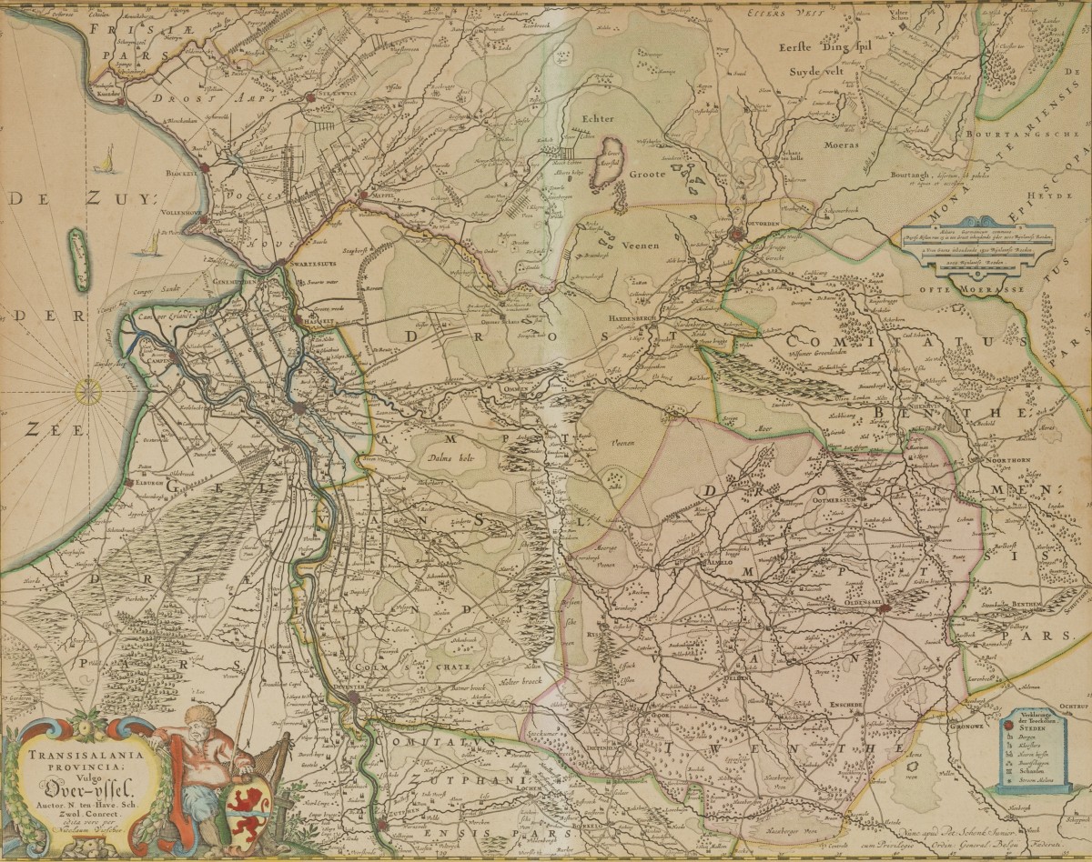 Nederland, Overijssel; N. ten Have / N. Visscher - Transisalania Provincia Vulgo Overyssel - 1681