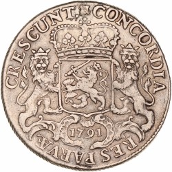 Dukaton of Zilveren Rijder. Utrecht. 1791. Zeer Fraai +.