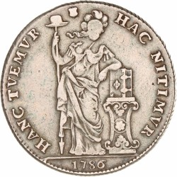 3 Gulden -generaliteits-. Utrecht. 1786. Zeer Fraai -.