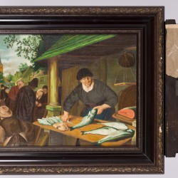 Hollandse School, 20e eeuw. De vismarkt (naar 17e-eeuws voorbeeld).