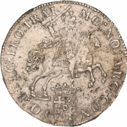 Dukaton of Zilveren Rijder. Utrecht. 1742. Zeer Fraai -.