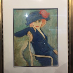 Naar Leo Gestel, 20e eeuw. Dame met sigaret.