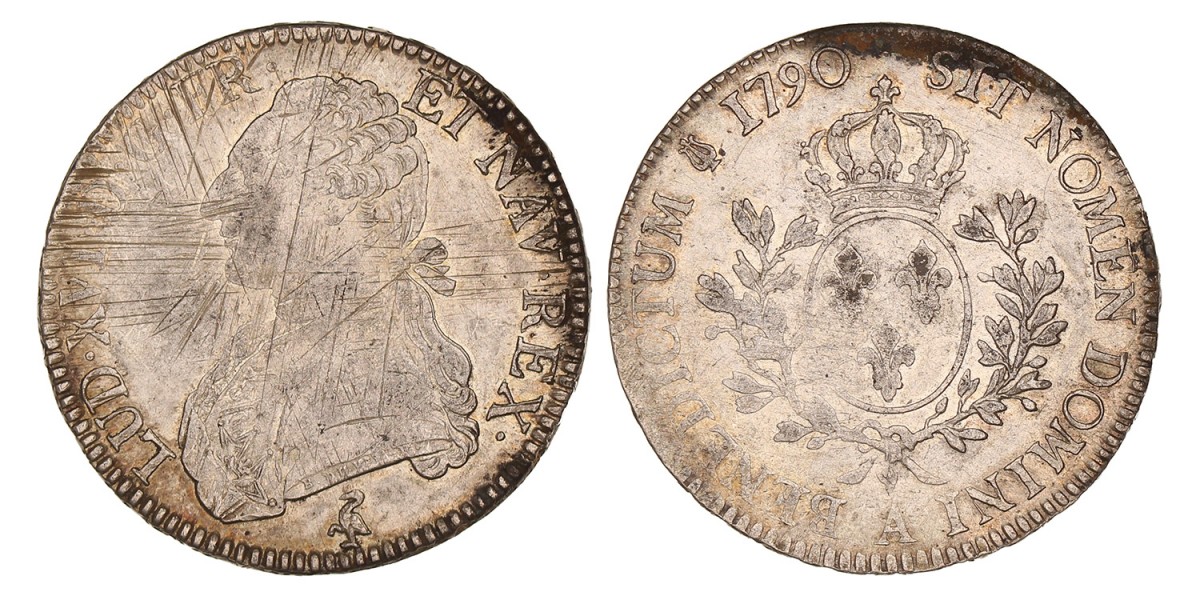 France. Louis XVI. Ecu. 1790 A.