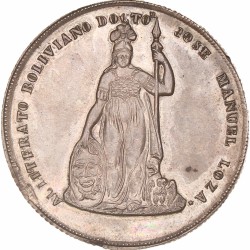 Bolivia. 1855. Proclamation medal honoring Jose Manuel Loza.