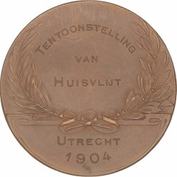 Nederland. Utrecht. 1904. Prijspenning Huisvlijt tentoonstelling.