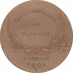 Nederland. Utrecht. 1904. Prijspenning Huisvlijt tentoonstelling.