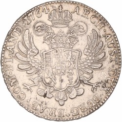 Kronenthaler. Brabant. Brussel. Maria Theresia. 1764. Zeer Fraai +.