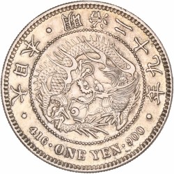 Japan. Empire. Meiji. Yen. M 29 (1896).