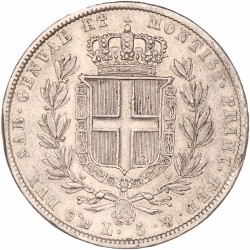 Italian states. Sardinia (Genoa). Carlo Alberto. 5 Lire. 1836 P.
