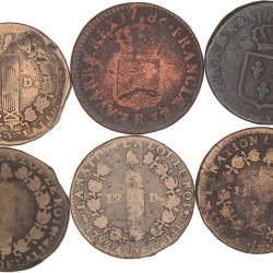 France. Louis XVI. Lot (6) 12 Denier. 18th century.