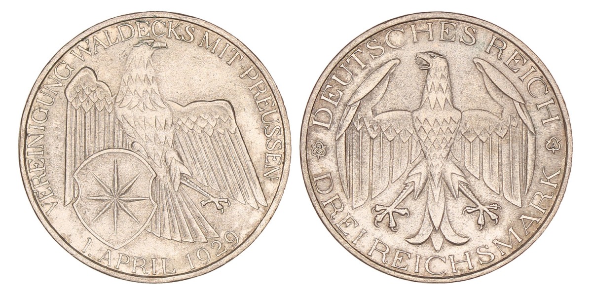 Germany. Weimar republic. 3 Mark. 1929 A.