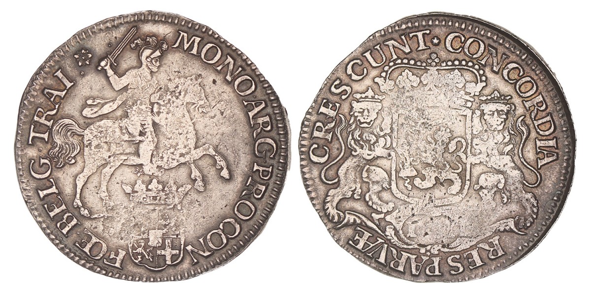 Dukaton of Zilveren Rijder. Utrecht. 17(3?). Zeer Fraai.