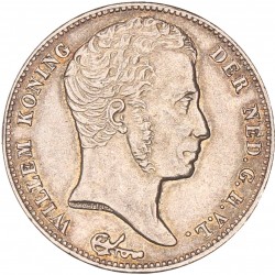 ½ Gulden. Willem I. 1829/23 B. Zeer Fraai +.