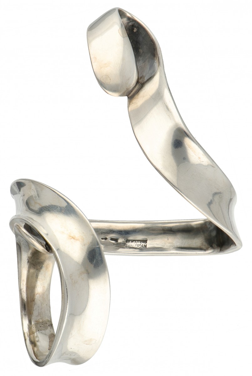 Zilveren A.B. Wouters design bangle armband - 835/1000.