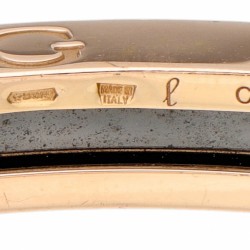 18 kt. Roségouden Bvlgari 'B.Zero1' bangle armband met zwart keramiek.