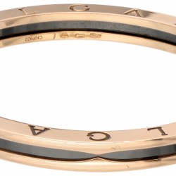 18 kt. Roségouden Bvlgari 'B.Zero1' bangle armband met zwart keramiek.