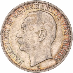 German states. Baden. Friedrich III. 3 Mark. 1911 G.