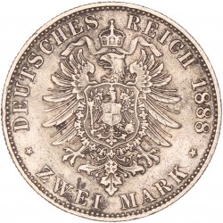 German states. Prussia. Friedrich III. 2 Mark. 1888 A.