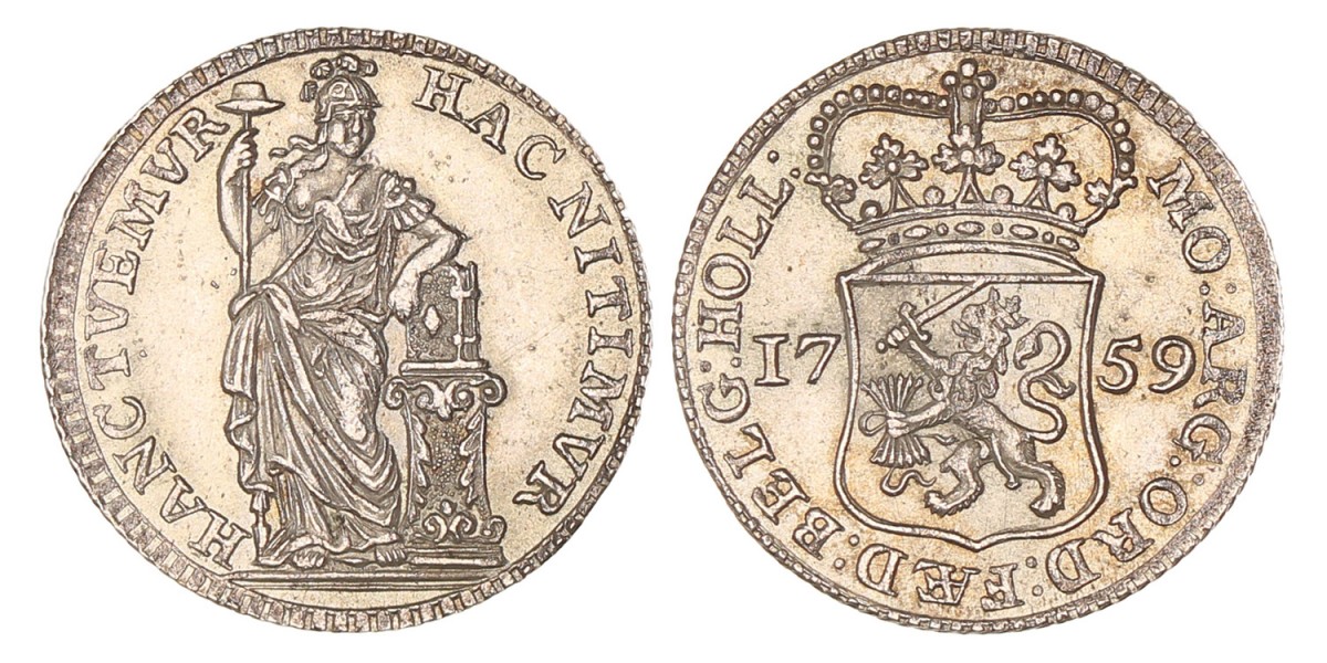 Muntmeesterpenning. Holland. 1759. Prachtig.