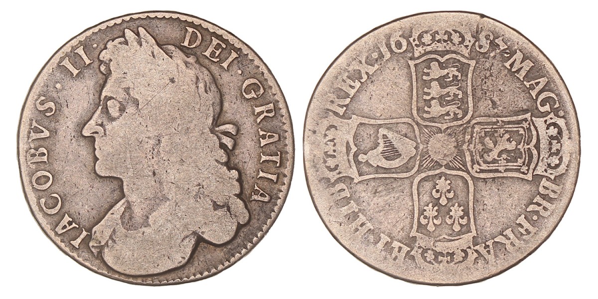 Great Britain. James II. Halfcrown. 1687 TERTIO.