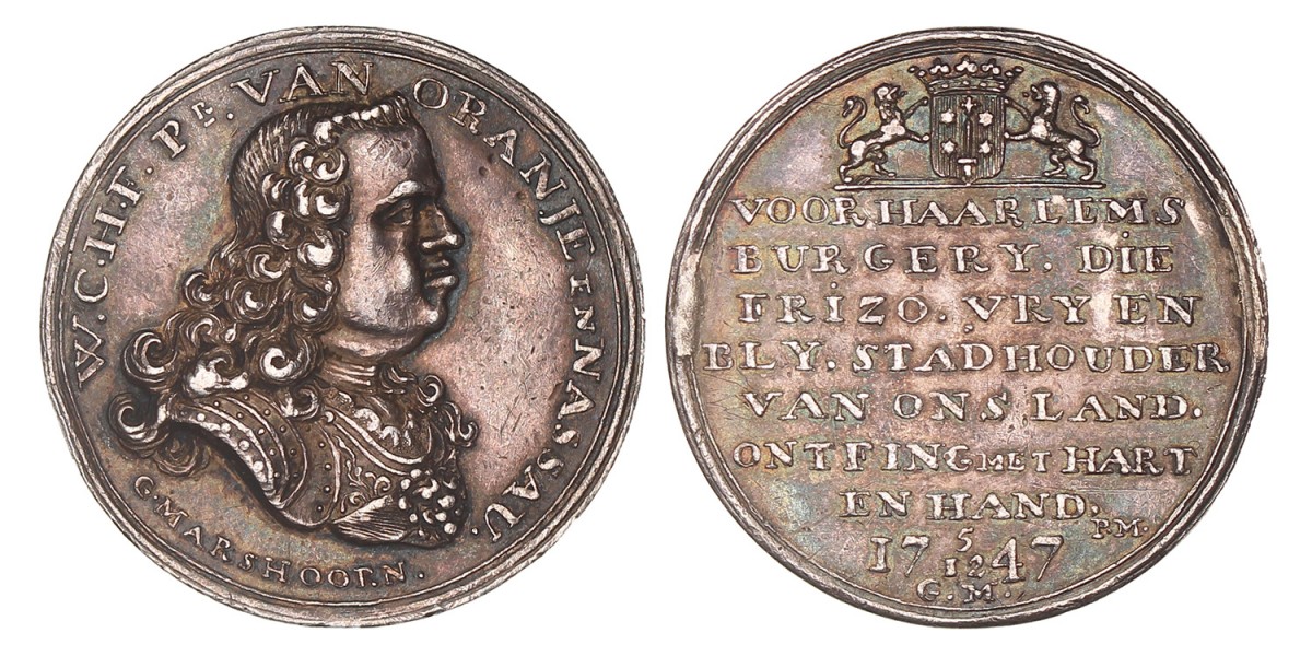 Nederland. Haarlem. 1747. Doortocht van Stadhouder Willem IV.