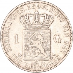 1 Gulden. Willem I. 1840. Zeer Fraai -.