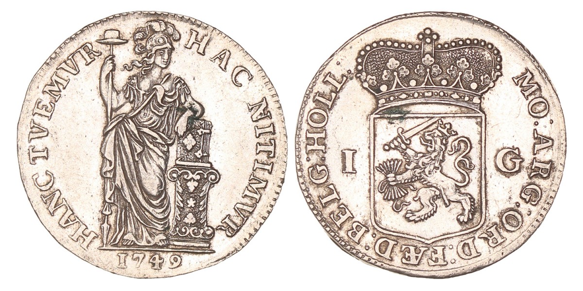 1 Gulden -generaliteits-. 1749. Prachtig -.