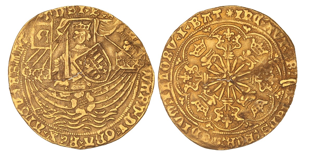 Engelse Rozenobel. Gorinchem. Z.j. (1584 1591). Zeer Fraai.