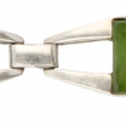 Zilveren Franz Scheuerle design armband bezet met jade - 835/1000.