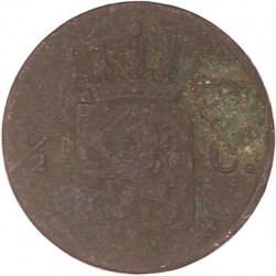 ½ Cent. Willem I. 1826 U. Zeer Goed +.