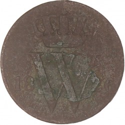 ½ Cent. Willem I. 1826 U. Zeer Goed +.