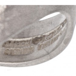 Björn Weckström voor Lapponia modernistische zilveren 'Mask of Gonda' ring - 925/1000.