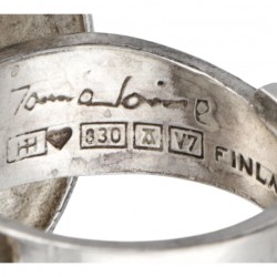 Jorma Laine voor Turun Hopea zilveren 'Chic' ring - 830/1000.