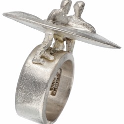 Björn Weckström voor Lapponia zilveren 'Dance in the Galaxy' ring - 925/1000.