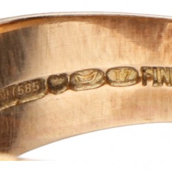 Björn Weckström voor Lapponia 14 kt. geelgouden design ring.