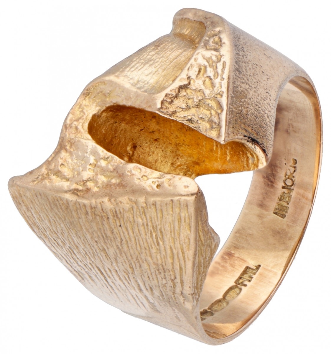 Björn Weckström voor Lapponia 14 kt. geelgouden design ring.