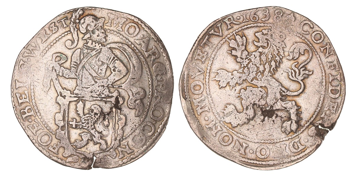 Leeuwendaalder. West-Friesland. 1638. Zeer Fraai -.