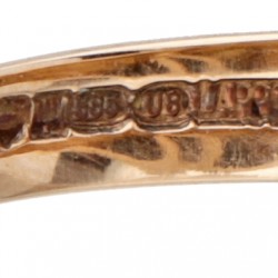 Björn Weckström voor Lapponia 14 kt. geelgouden 'Geisir / Geysir' ring gecombineerd met platina.