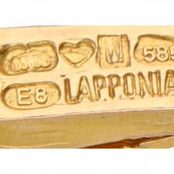 Björn Weckström voor Lapponia 14 kt. geelgouden 'Spring Dew' collier bezet met ca. 0.02 ct. diamant.