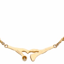 Björn Weckström voor Lapponia 14 kt. geelgouden 'Spring Dew' collier bezet met ca. 0.02 ct. diamant.