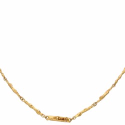 Björn Weckström voor Lapponia 14 kt. geelgouden 'Spring Dew' collier bezet met ca. 0.02 ct. diamant.
