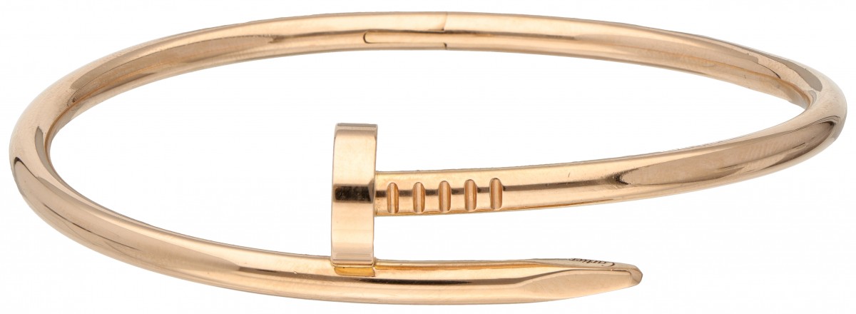 18 kt. Roségouden klassieke Cartier 'Juste un Clou' bangle armband.