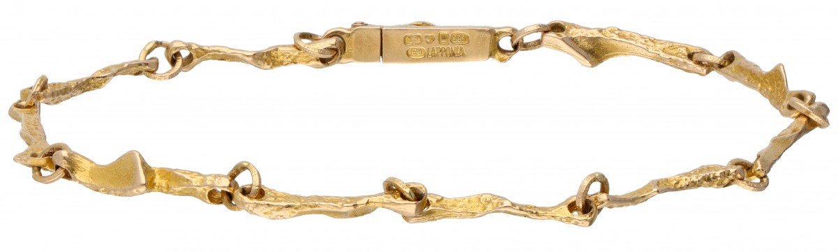 Björn Weckström voor Lapponia 14 kt. geelgouden 'Rannio' armband.