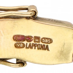 Björn Weckström voor Lapponia 14 kt. geelgouden 'Scintilla' design armband.