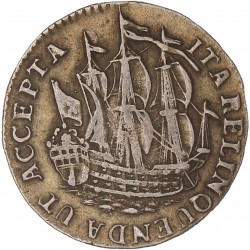 Scheepjesschelling van 6 stuiver. Zeeland. 1768. Zeer Fraai +.