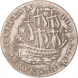 Scheepjesschelling van 6 stuiver. Zeeland. 1758. Zeer Fraai -.
