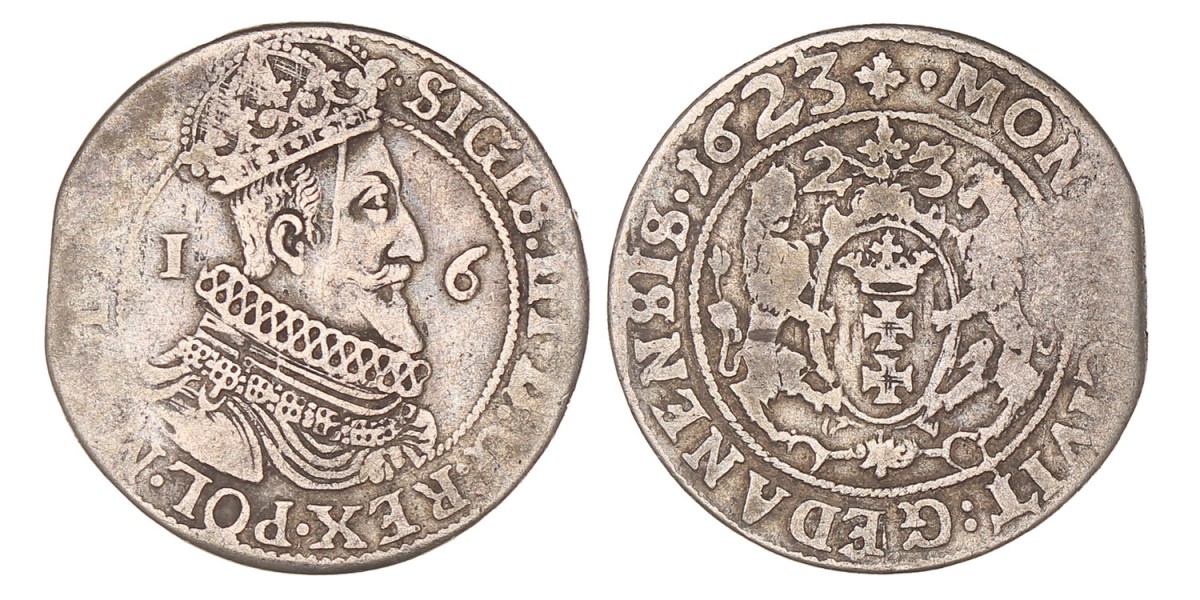Poland. Free city of Danzig. Sigismund III. Ort (1/4 Thaler). 1623.